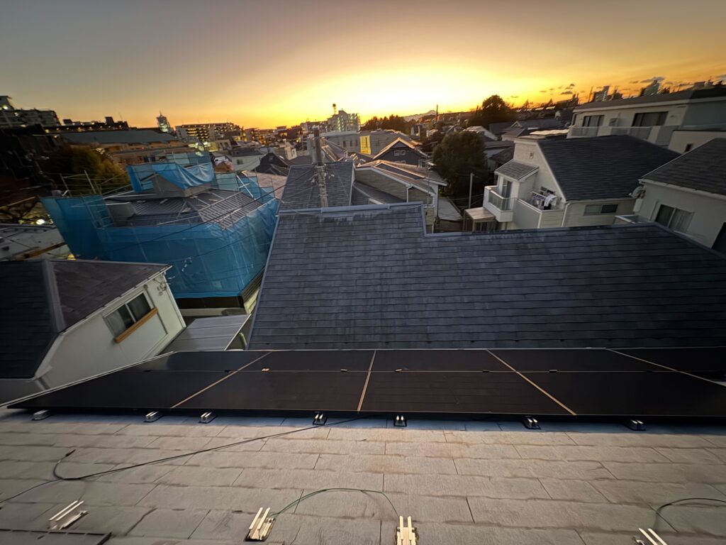 えねこが設置した太陽光発電パネル