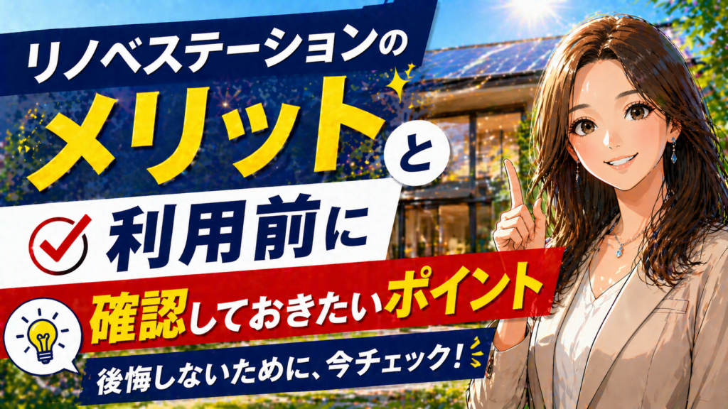 リノベステーションのメリットと利用前に確認しておきたいポイントを解説する画像