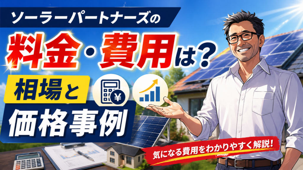 ソーラーパートナーズの料金や費用相場と価格事例を松本さんがわかりやすく解説する太陽光発電記事用画像