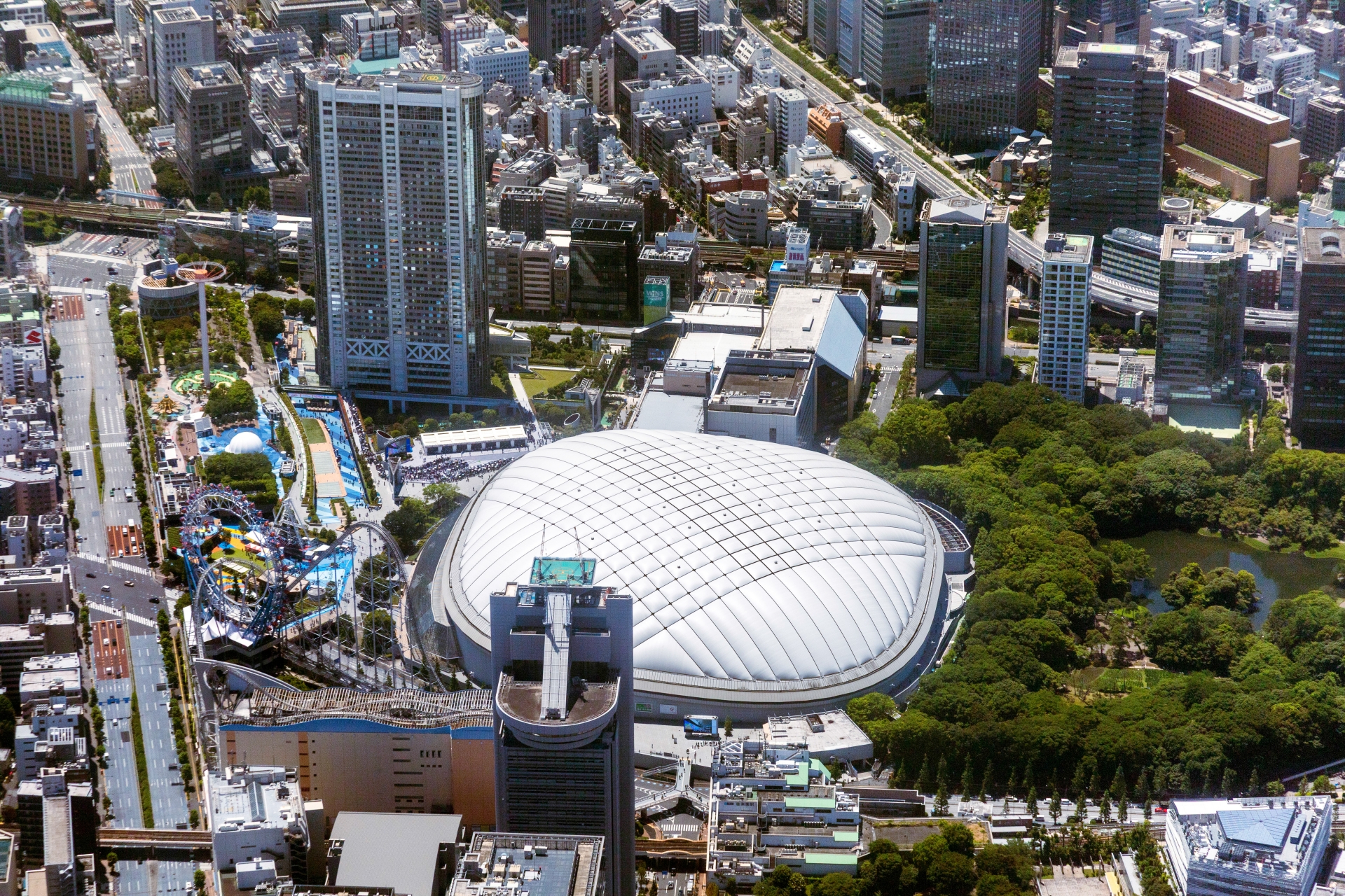 東京都文京区後楽一丁目付近を空撮　アイキャッチ画像