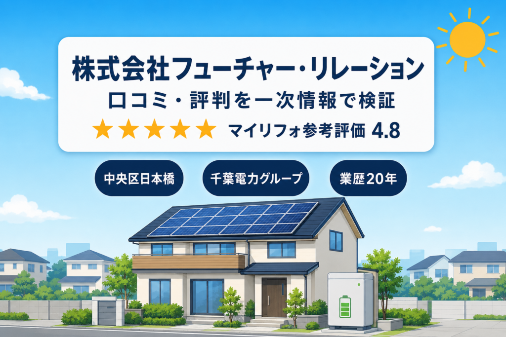 株式会社フューチャー・リレーション（中央区日本橋・千葉電力グループ）の口コミ・評判をマイリフォが一次情報で検証｜参考評価4.8