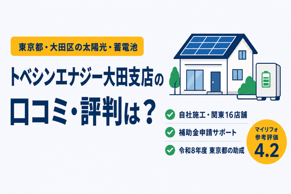 トベシンエナジー大田支店（FCR株式会社）の口コミ・評判｜マイリフォ参考評価4.2