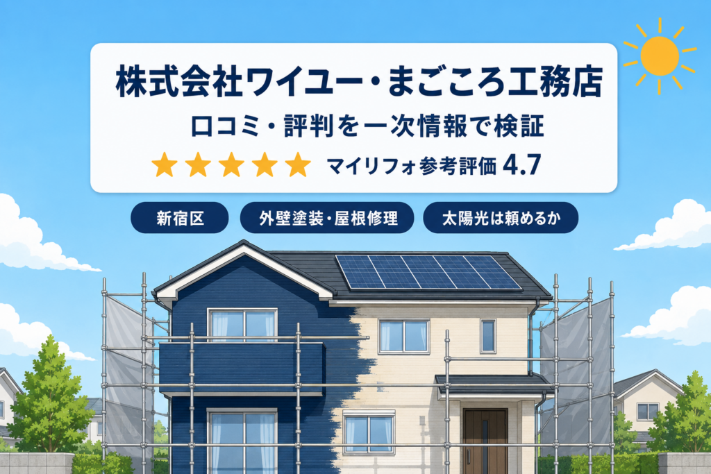 株式会社ワイユー・まごころ工務店（新宿区）の口コミ・評判をマイリフォが一次情報で検証｜参考評価4.7